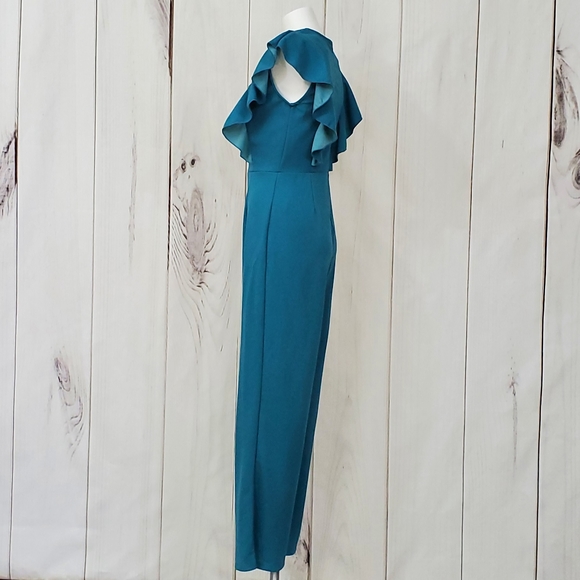 Teal Jumpsuit Pants Turquoise NEW Retro Disco 70s - Picture 3 of 12